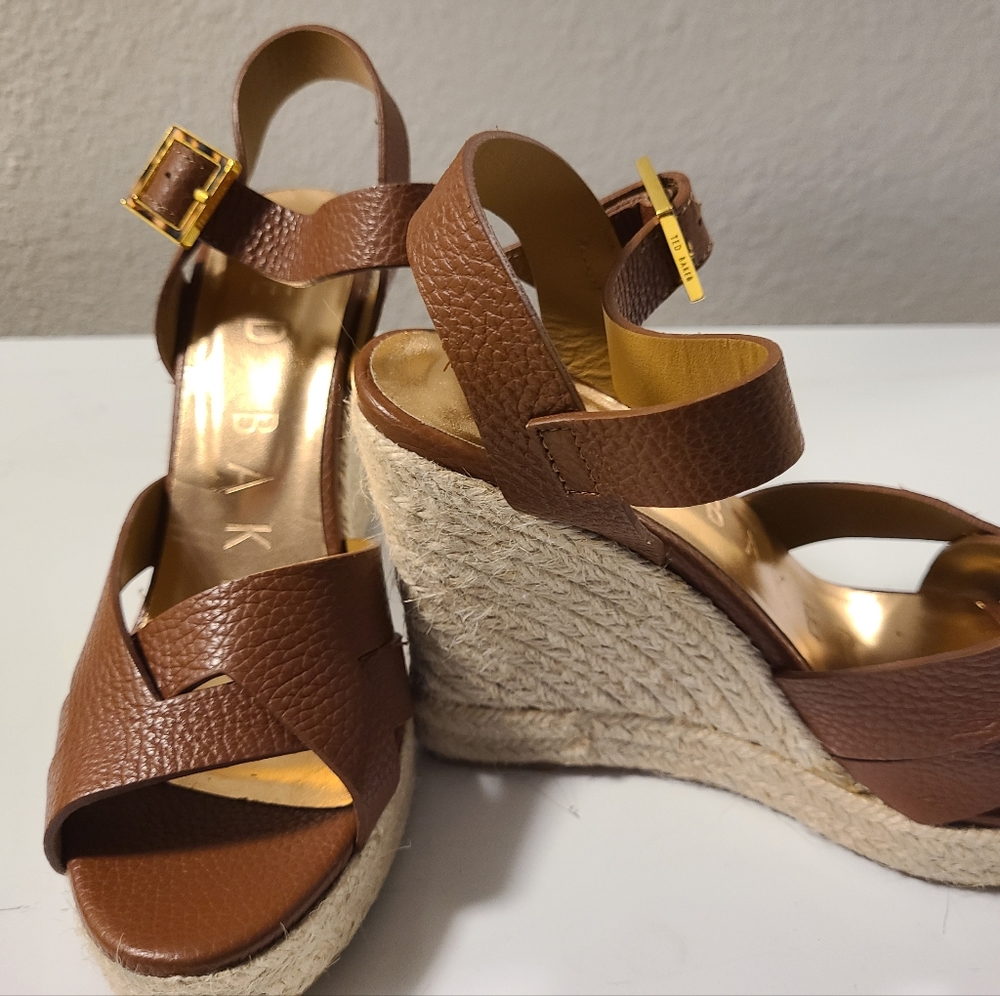 Ted Baker Learher Wedge Sandals
